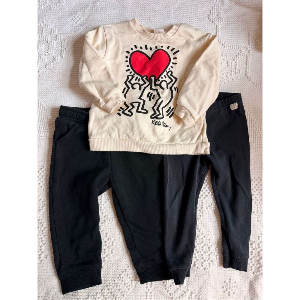 H&M Keith Haring 3pc Bundle 18M Sweatshirt Set‎